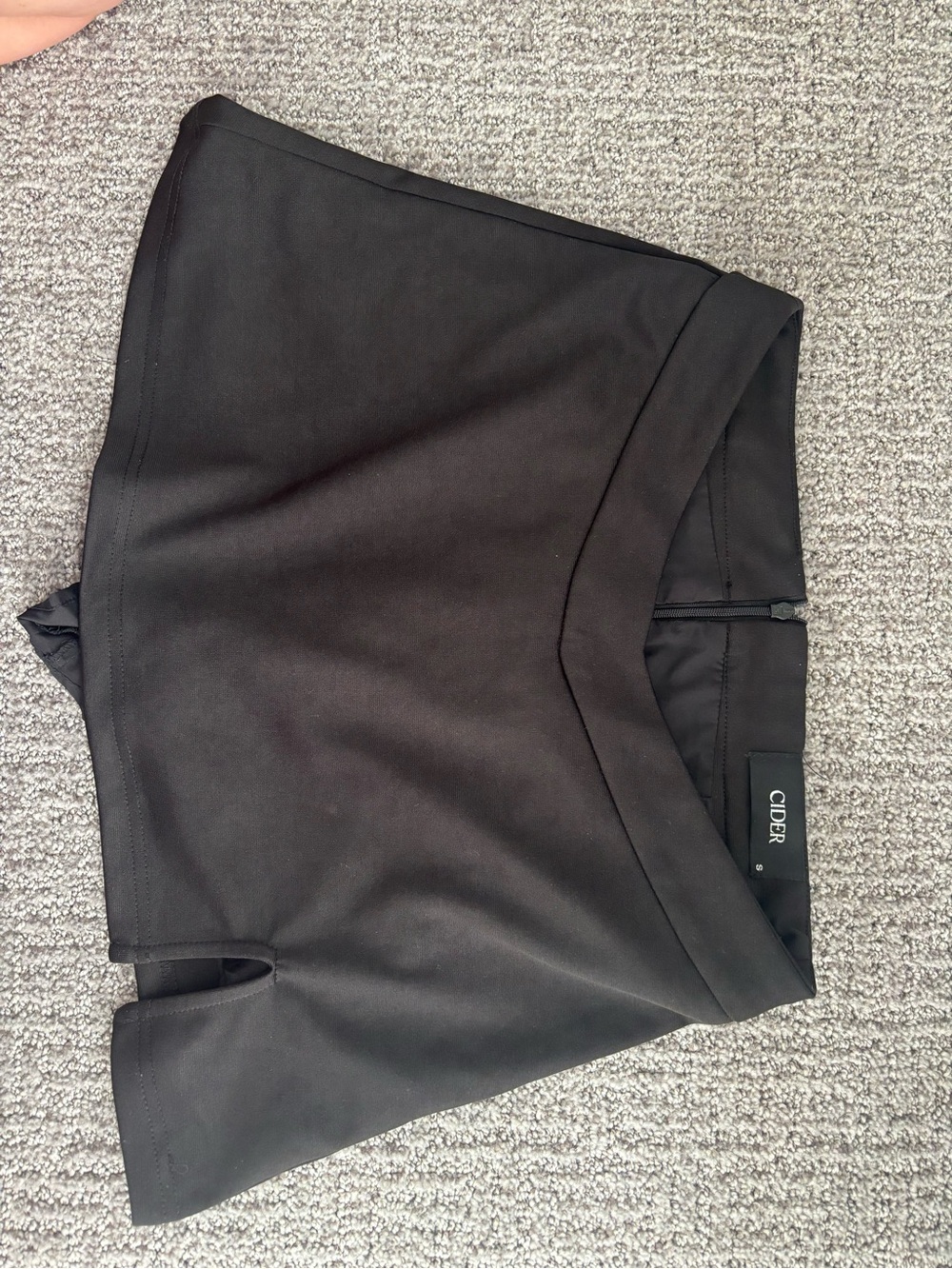 Cider Black Mini Skort with “V” Waistband